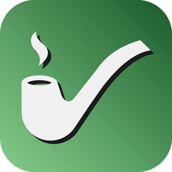 Smoking Pipe Vector Glyph Gradient Background Icon For Personal And Commercial Use.
