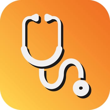 Stethoscope Vector Glyph Gradient Background Icon For Personal And Commercial Use.