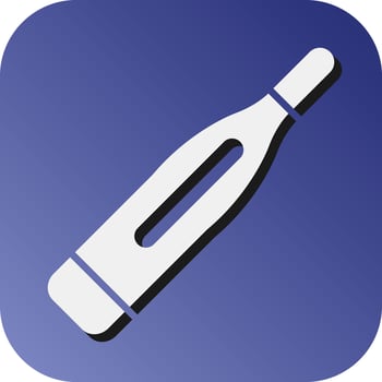 Thermometer Vector Glyph Gradient Background Icon For Personal And Commercial Use.