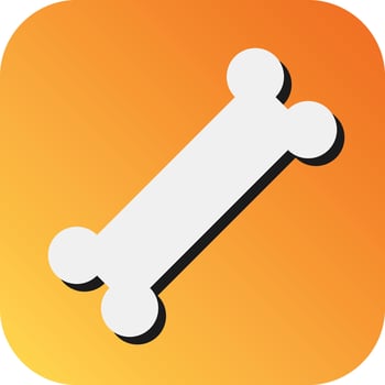 Bone Vector Glyph Gradient Background Icon For Personal And Commercial Use.