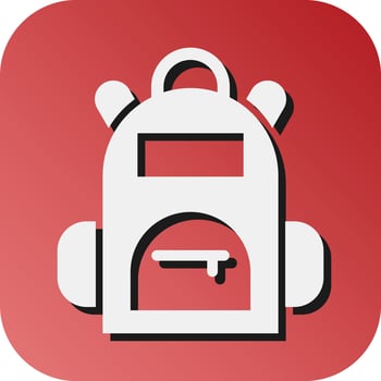 Backpack Vector Glyph Gradient Background Icon For Personal And Commercial Use.