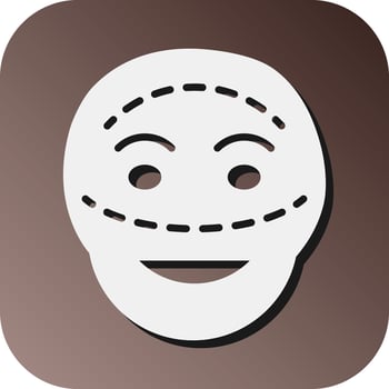 Facial Plastic Surgery Vector Glyph Gradient Background Icon For Personal And Commercial Use.