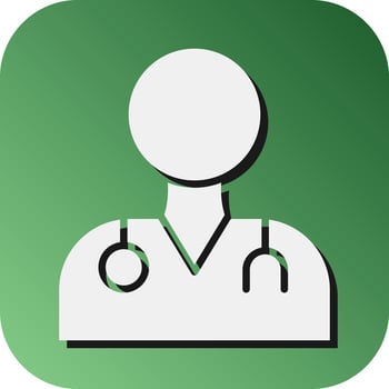 Doctor Vector Glyph Gradient Background Icon For Personal And Commercial Use.