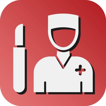 Surgeon Vector Glyph Gradient Background Icon For Personal And Commercial Use.