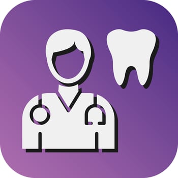 Dentist Vector Glyph Gradient Background Icon For Personal And Commercial Use.