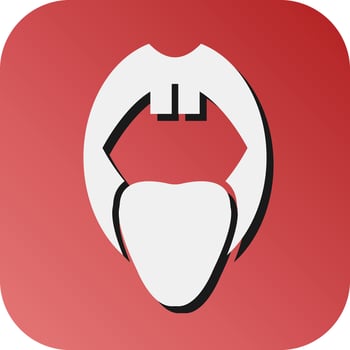 Oral Vector Glyph Gradient Background Icon For Personal And Commercial Use.
