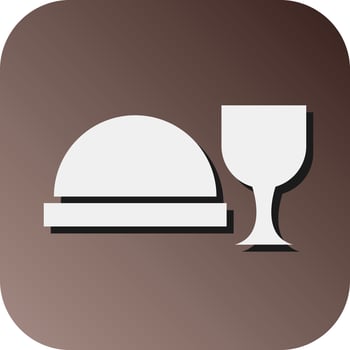 Dinner Vector Glyph Gradient Background Icon For Personal And Commercial Use.
