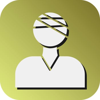 Patient Vector Glyph Gradient Background Icon For Personal And Commercial Use.