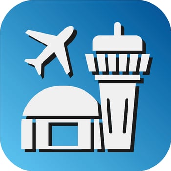 Airport Vector Glyph Gradient Background Icon For Personal And Commercial Use.