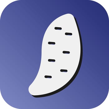 Yam Vector Glyph Gradient Background Icon For Personal And Commercial Use.