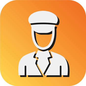 Pilot Vector Glyph Gradient Background Icon For Personal And Commercial Use.