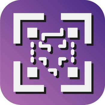 Qr Code Vector Glyph Gradient Background Icon For Personal And Commercial Use.