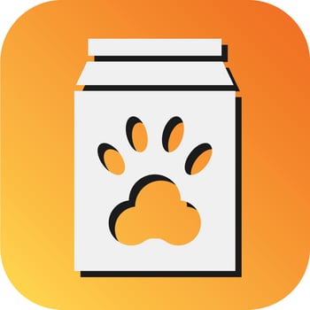 Pet Food Vector Glyph Gradient Background Icon For Personal And Commercial Use.