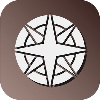 Windroses Vector Glyph Gradient Background Icon For Personal And Commercial Use.