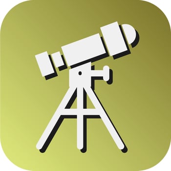 Telescope Vector Glyph Gradient Background Icon For Personal And Commercial Use.