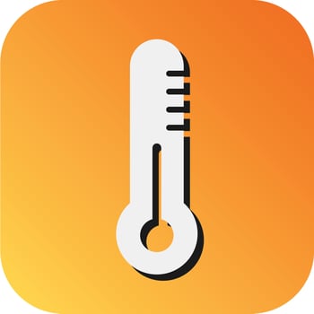 Thermometer Vector Glyph Gradient Background Icon For Personal And Commercial Use.