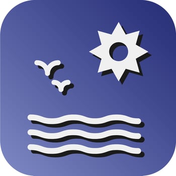 Sea Vector Glyph Gradient Background Icon For Personal And Commercial Use.