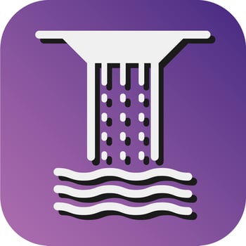 Waterfall Vector Glyph Gradient Background Icon For Personal And Commercial Use.