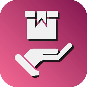 Parcel Vector Glyph Gradient Background Icon For Personal And Commercial Use.