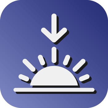 Sun Rise Vector Glyph Gradient Background Icon For Personal And Commercial Use.