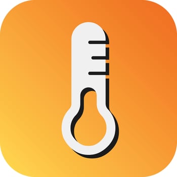 Cold Temperature Vector Glyph Gradient Background Icon For Personal And Commercial Use.