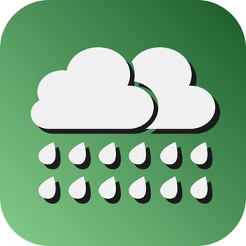 Heavy Rain Vector Glyph Gradient Background Icon For Personal And Commercial Use.