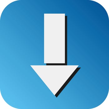 Down Arrow Vector Glyph Gradient Background Icon For Personal And Commercial Use.