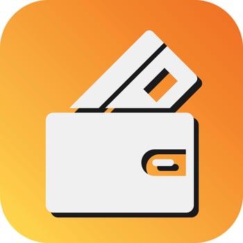 Ewallet Vector Glyph Gradient Background Icon For Personal And Commercial Use.