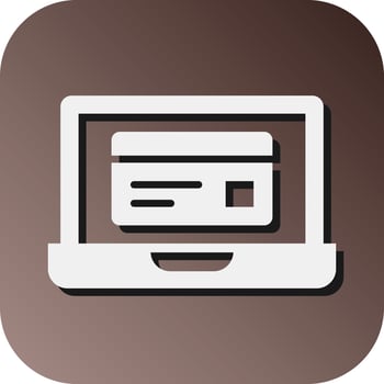 Web Payment Vector Glyph Gradient Background Icon For Personal And Commercial Use.