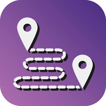 Tracking Vector Glyph Gradient Background Icon For Personal And Commercial Use.