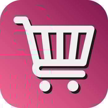 Shopping Cart Vector Glyph Gradient Background Icon For Personal And Commercial Use.