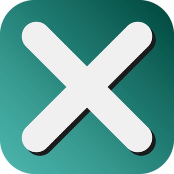 Cancel Vector Glyph Gradient Background Icon For Personal And Commercial Use.