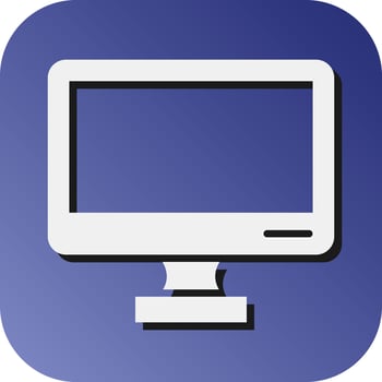 Monitor Vector Glyph Gradient Background Icon For Personal And Commercial Use.