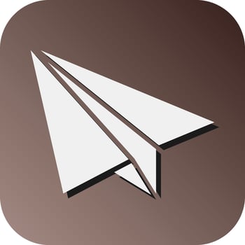 Paper Plane Vector Glyph Gradient Background Icon For Personal And Commercial Use.