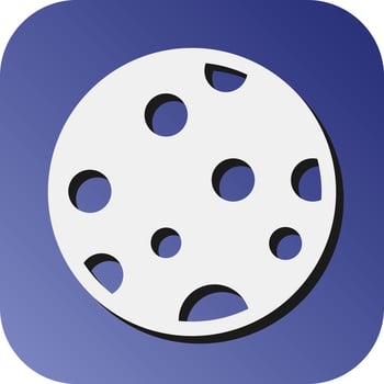 Full Moon Vector Glyph Gradient Background Icon For Personal And Commercial Use.