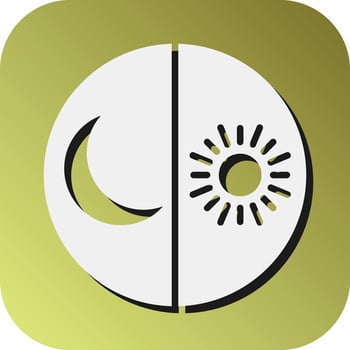 Day And Night Vector Glyph Gradient Background Icon For Personal And Commercial Use.