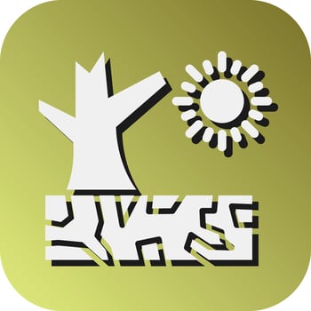 Drought Vector Glyph Gradient Background Icon For Personal And Commercial Use.