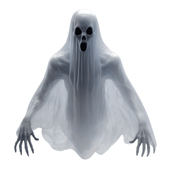 AI generated A close-up image of a ghost. Ai-Generated. png