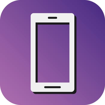Mobile Phone Vector Glyph Gradient Background Icon For Personal And Commercial Use.