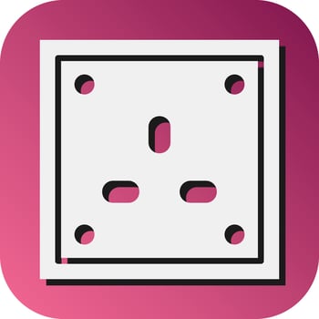 Socket Vector Glyph Gradient Background Icon For Personal And Commercial Use.