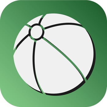 Beach Ball Vector Glyph Gradient Background Icon For Personal And Commercial Use.