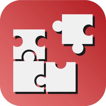 Puzzle Vector Glyph Gradient Background Icon For Personal And Commercial Use.