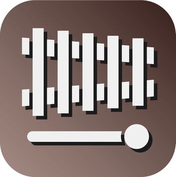 Xylophone Vector Glyph Gradient Background Icon For Personal And Commercial Use.