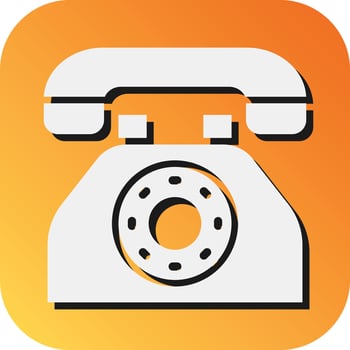 Telephone Vector Glyph Gradient Background Icon For Personal And Commercial Use.
