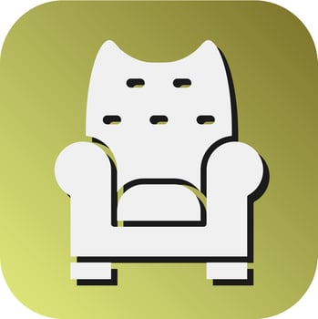 Toy Chair Vector Glyph Gradient Background Icon For Personal And Commercial Use.