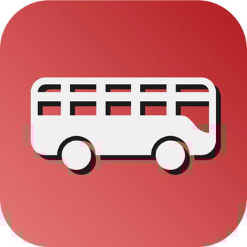 Toy Bus Vector Glyph Gradient Background Icon For Personal And Commercial Use.