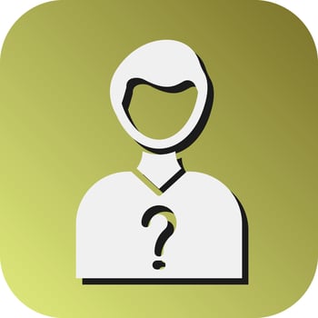 Missing Person Vector Glyph Gradient Background Icon For Personal And Commercial Use.