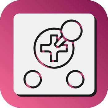 Joystick Vector Glyph Gradient Background Icon For Personal And Commercial Use.