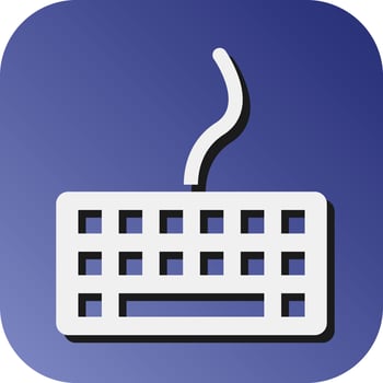 Keyboard Vector Glyph Gradient Background Icon For Personal And Commercial Use.