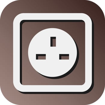 Wall Socket Vector Glyph Gradient Background Icon For Personal And Commercial Use.